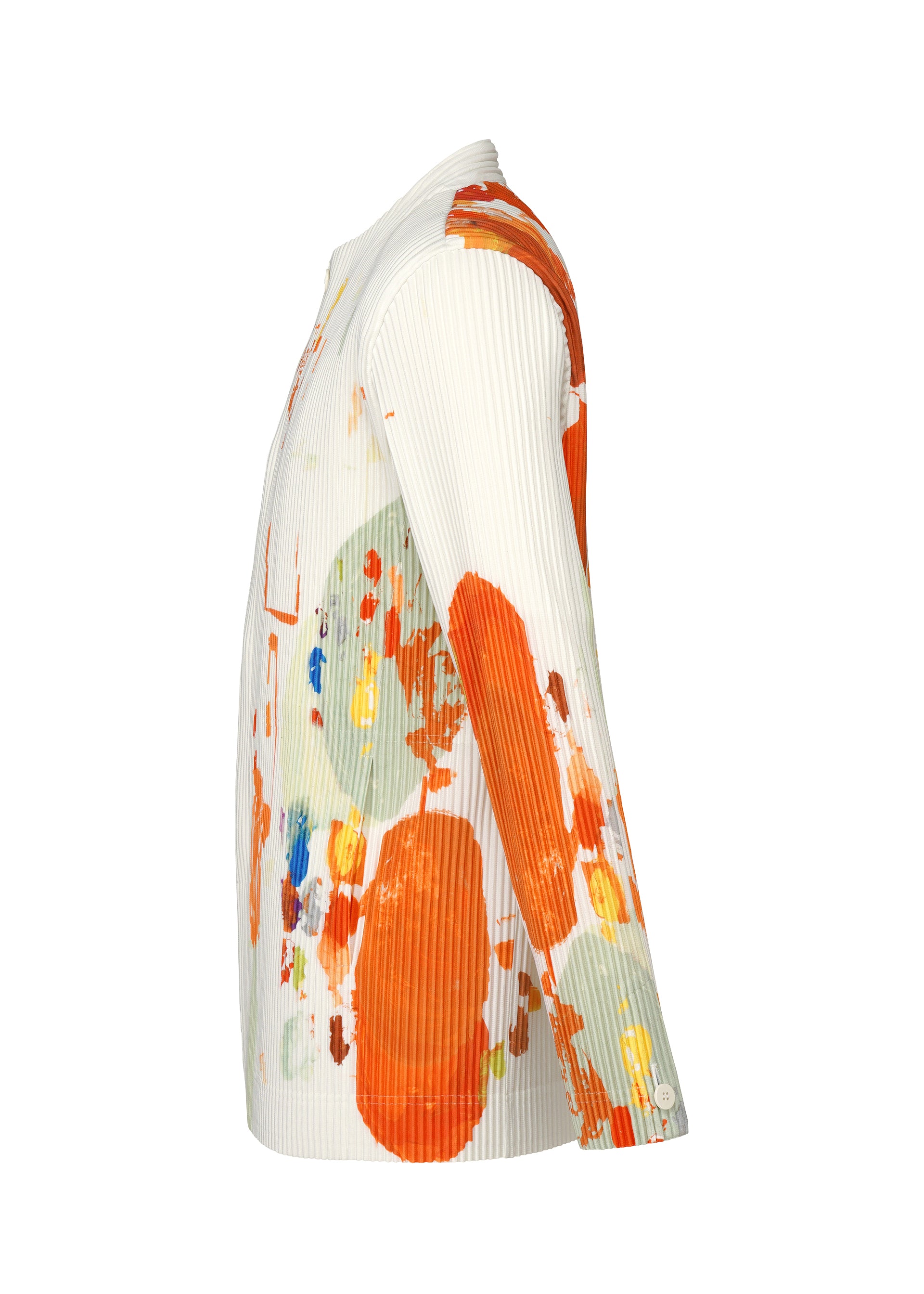 Issey Miyake Palette bunda pánská orange bez límce