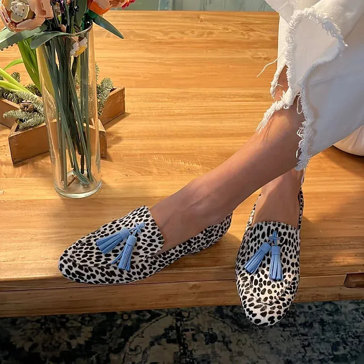 Norielle baleríny se špičkou leopardí s mašlí