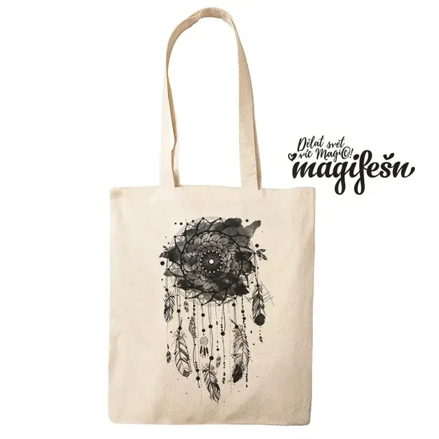Magifešn Fair Trade MEDIUM taška Dreamcatcher černá