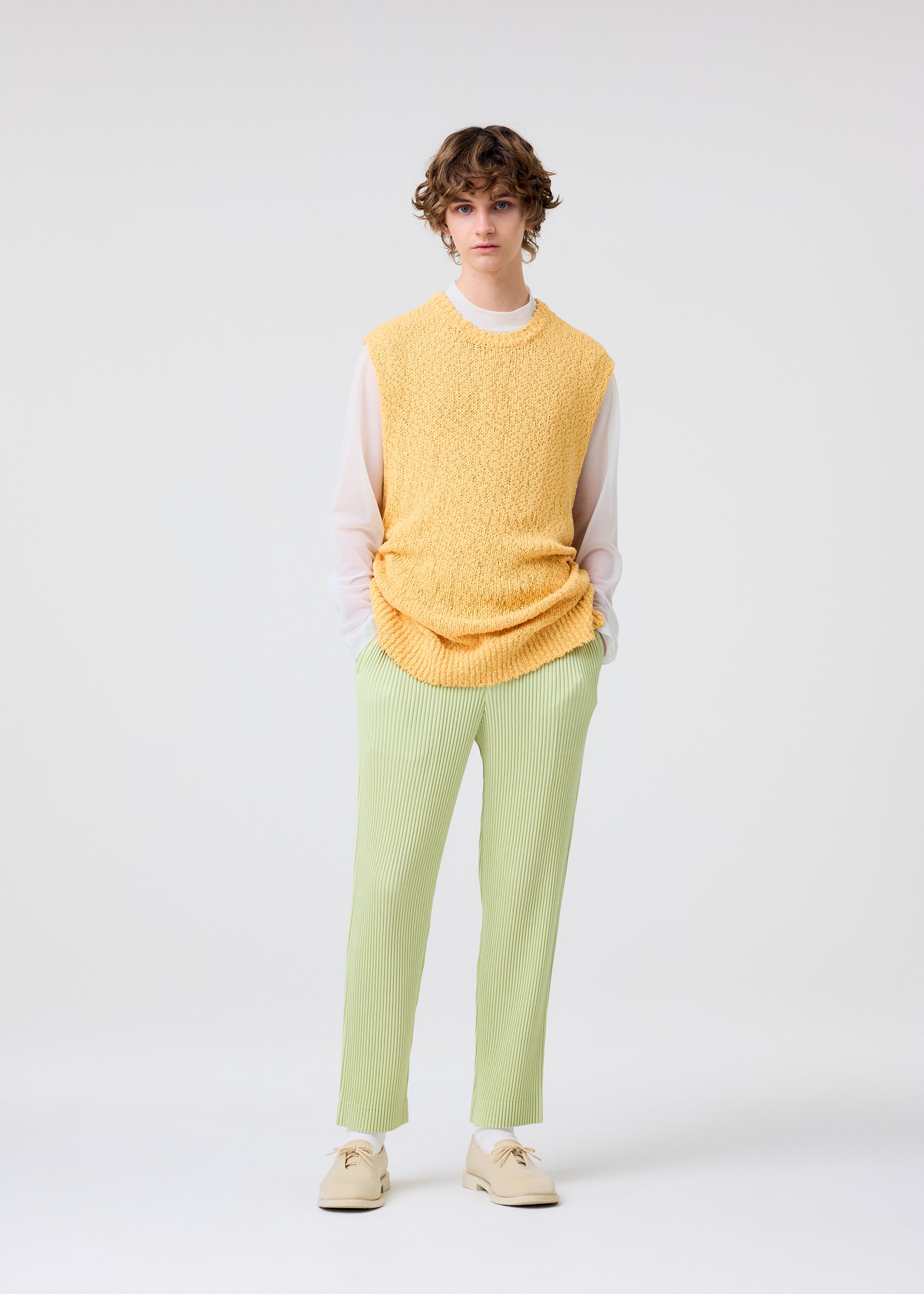 Issey Miyake Linen Like kalhoty béžové vel. 2 lehčí