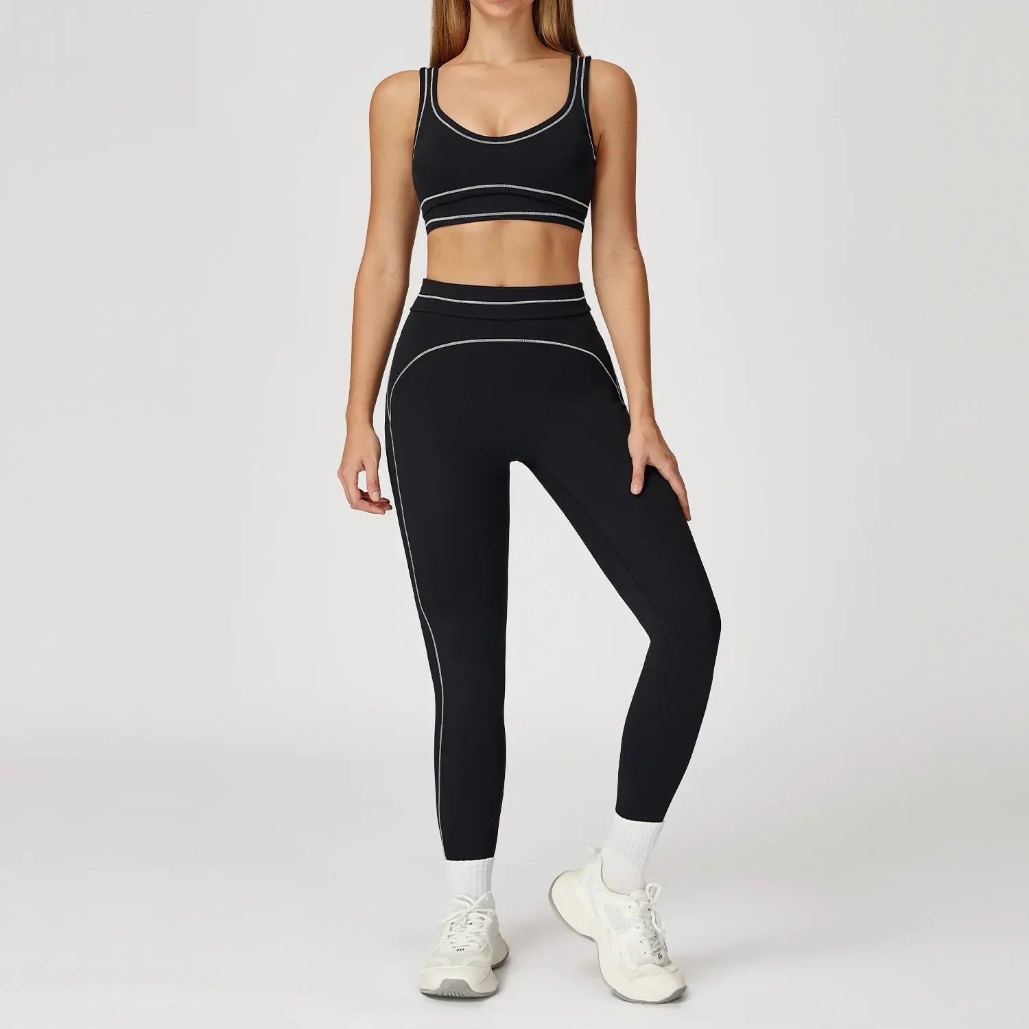 Norielle Sculpt sportovní set černá S stahovací