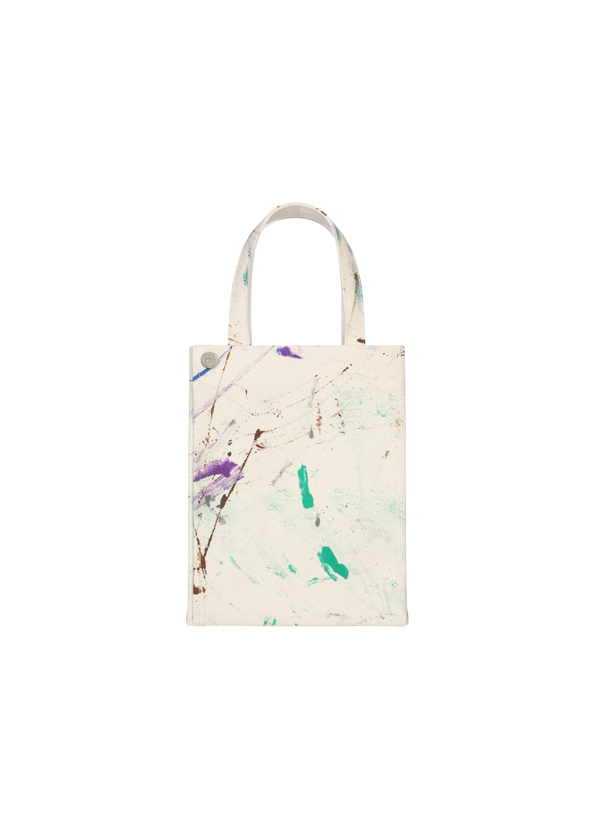 Issey Miyake Good Printer’s Bag Ginza tote taška light green s potiskem
