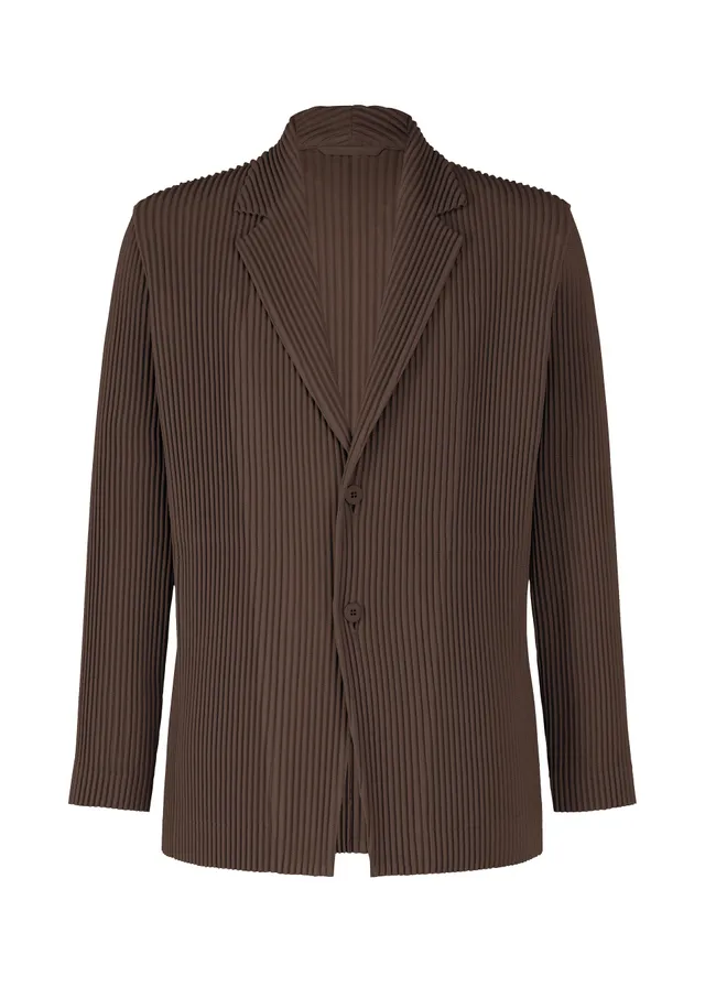 Issey Miyake Kersey Pleats sako Brown vlněné