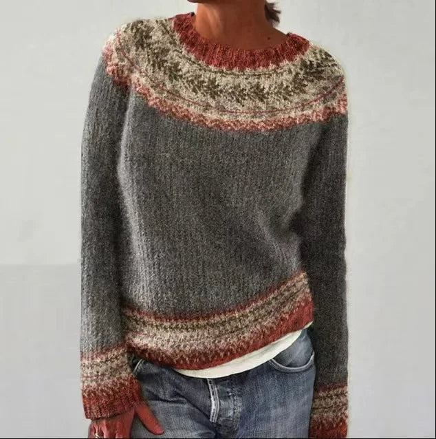 Norielle Fair Isle pletený svetr žlutá lodičkový výstřih