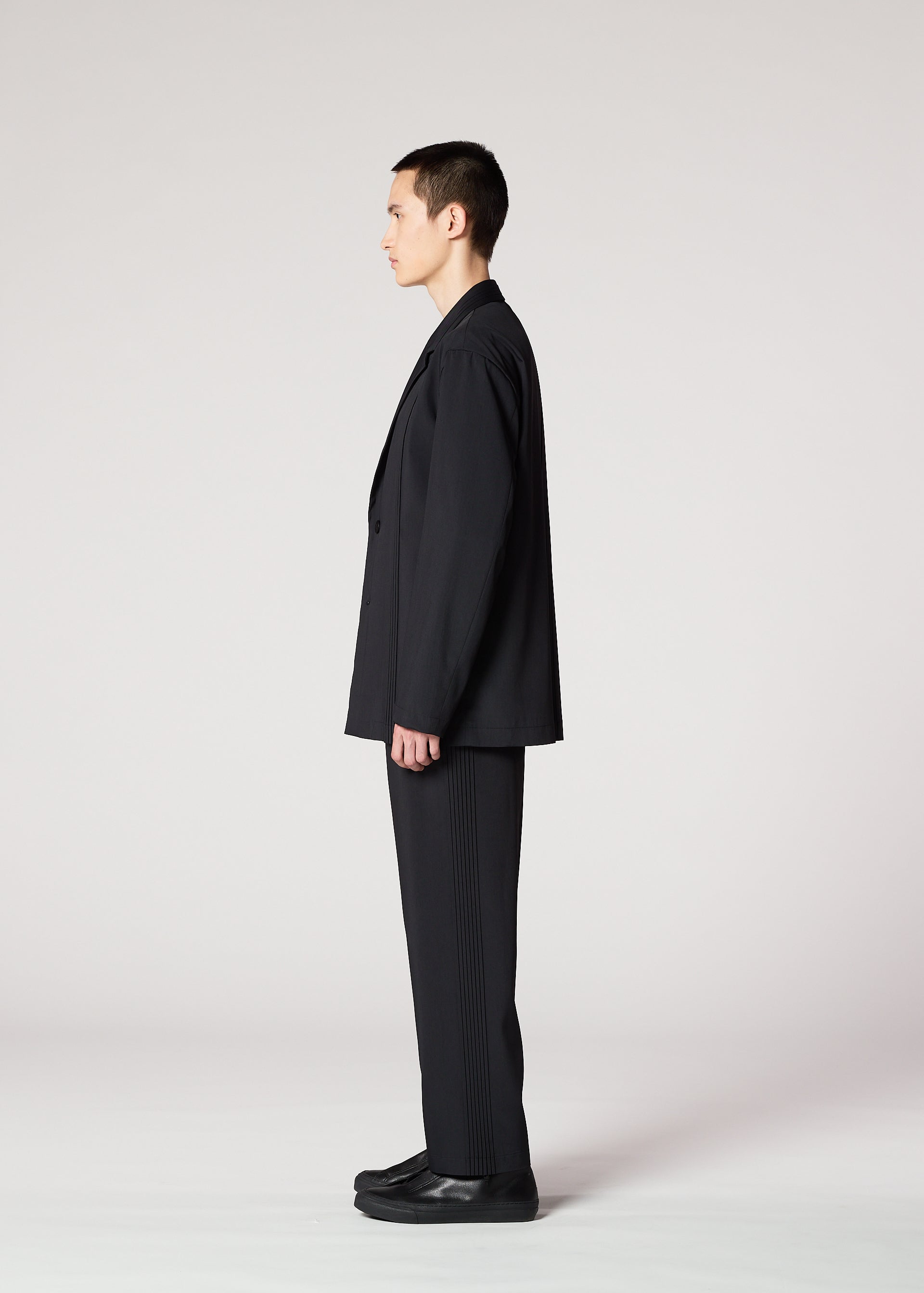 Issey Miyake Air Pleats Black kalhoty černé plisované