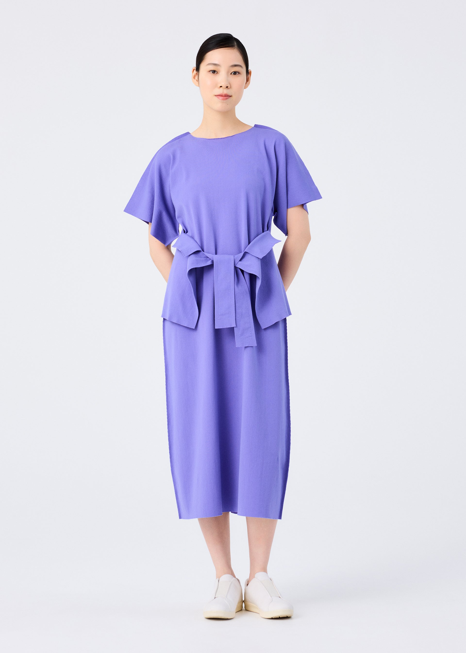 Issey Miyake Flat Jersey šaty Black bavlněné