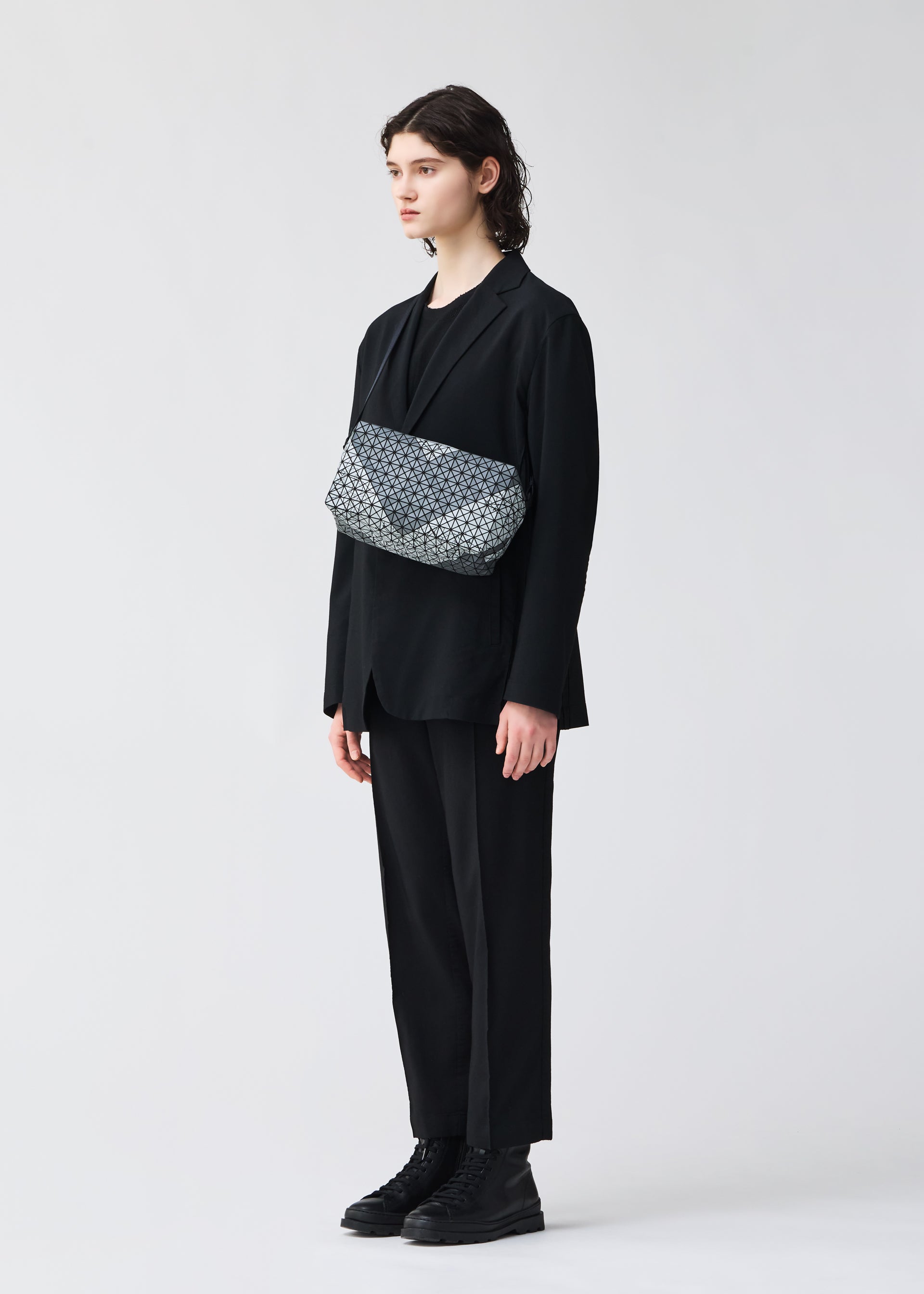 Issey Miyake Saddle Bag Autobahn crossbody dark gray