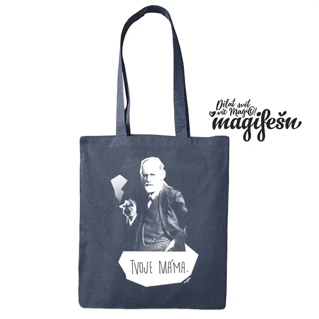 Magifešn Freud taška MEDIUM Tvoje máma bílá