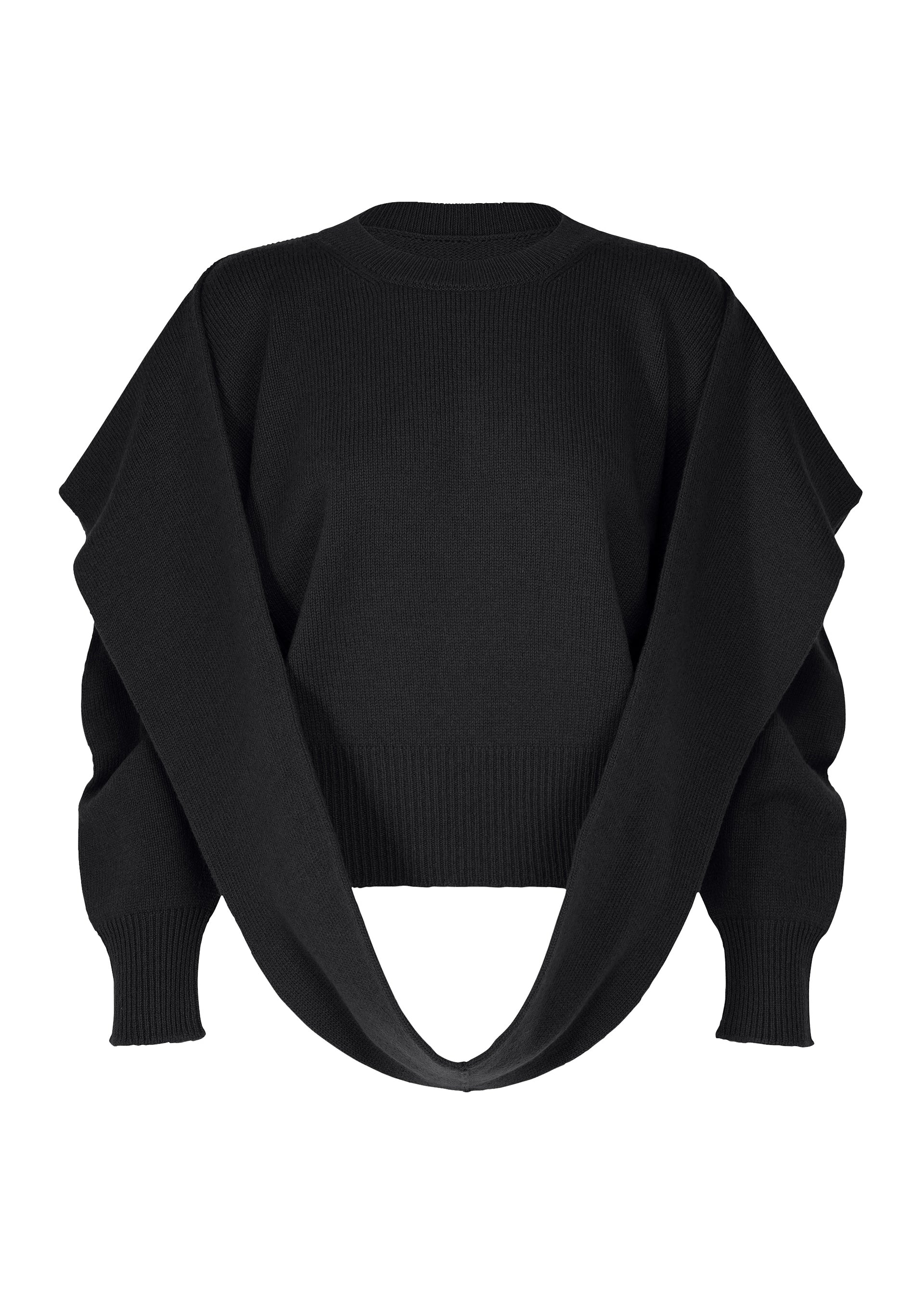 Issey Miyake O Knit vlněný svetr off-white 2