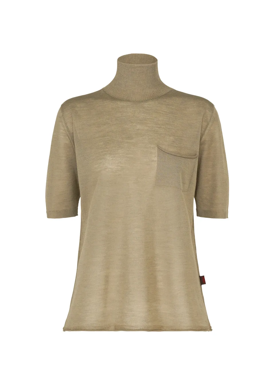 Issey Miyake Airy Pocket Layers pletený top písková lehký