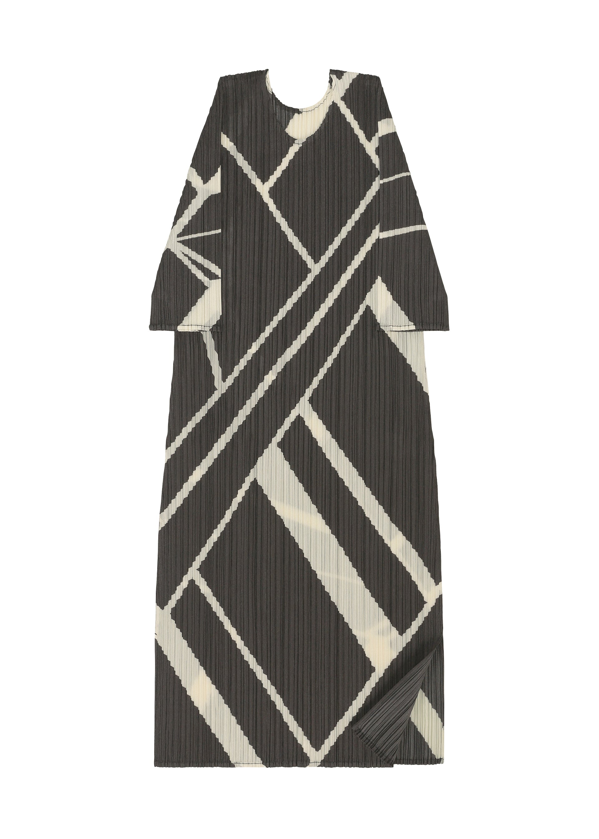 Issey Miyake Fold Line tunika off white vel. 3 linková