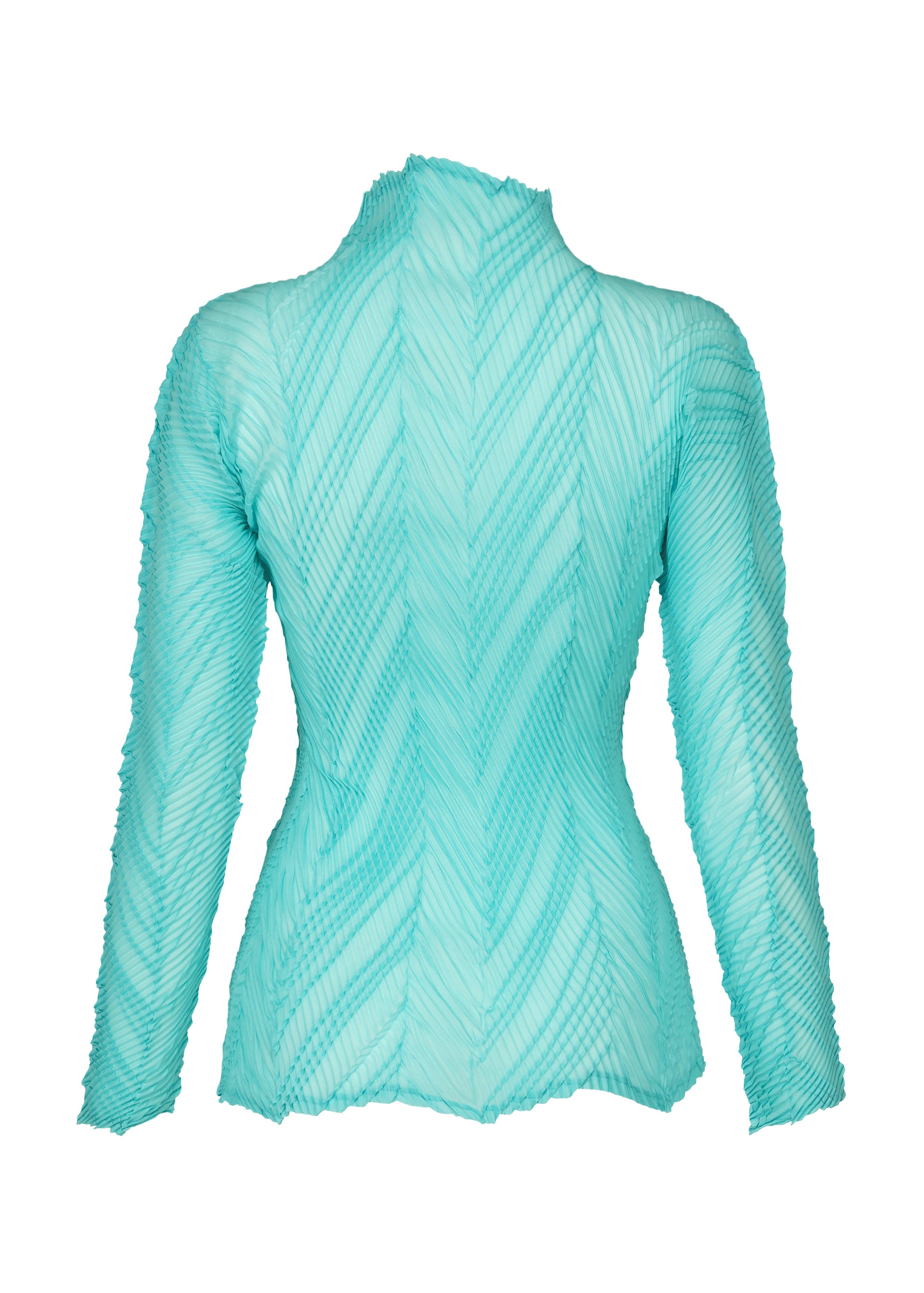 Issey Miyake Zigzag Pleats top s dlouhým rukávem Black