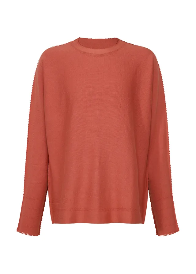 Issey Miyake Type-A 001-2 top červený dlouhý rukáv