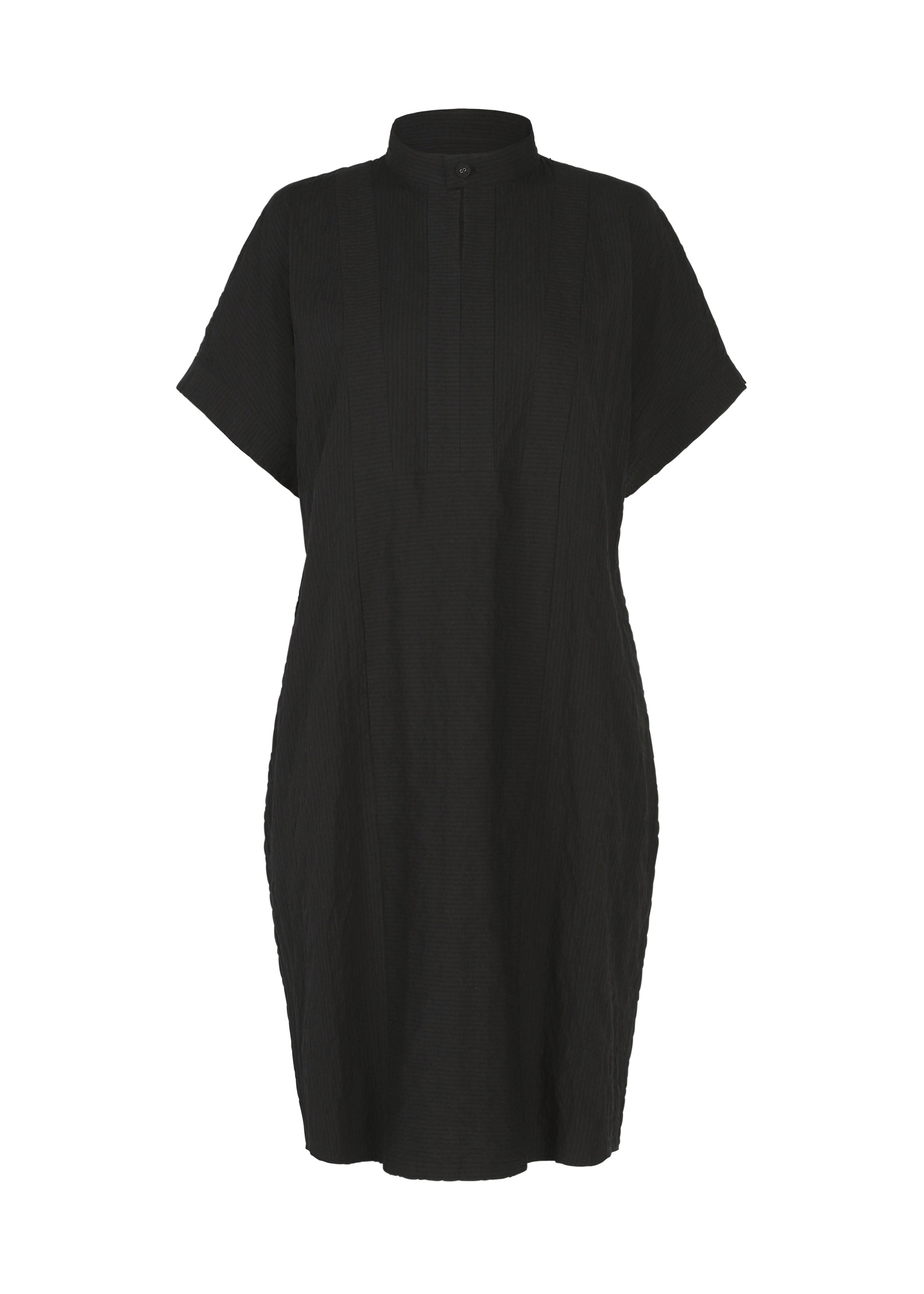 Issey Miyake Ripple Stripe tunika bílá bavlněná