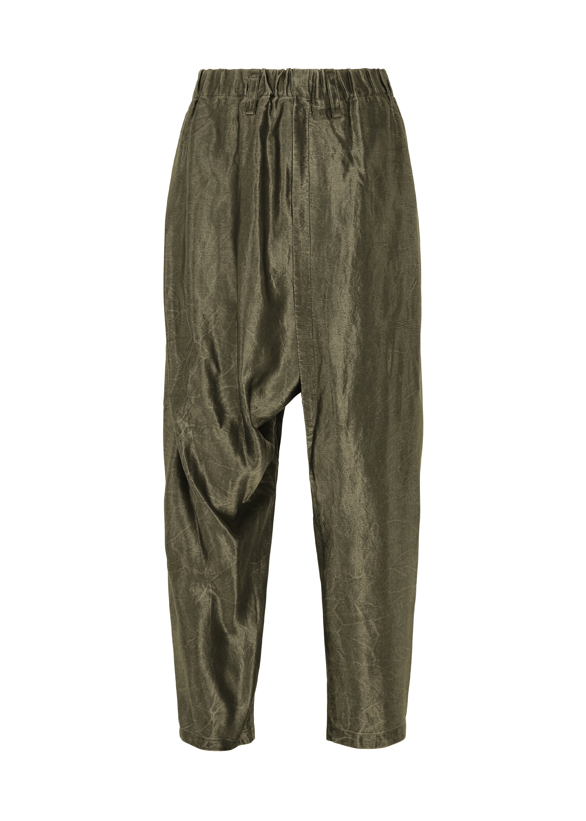 Issey Miyake Satin Wash LA61503 kalhoty charcoal gray acetátové