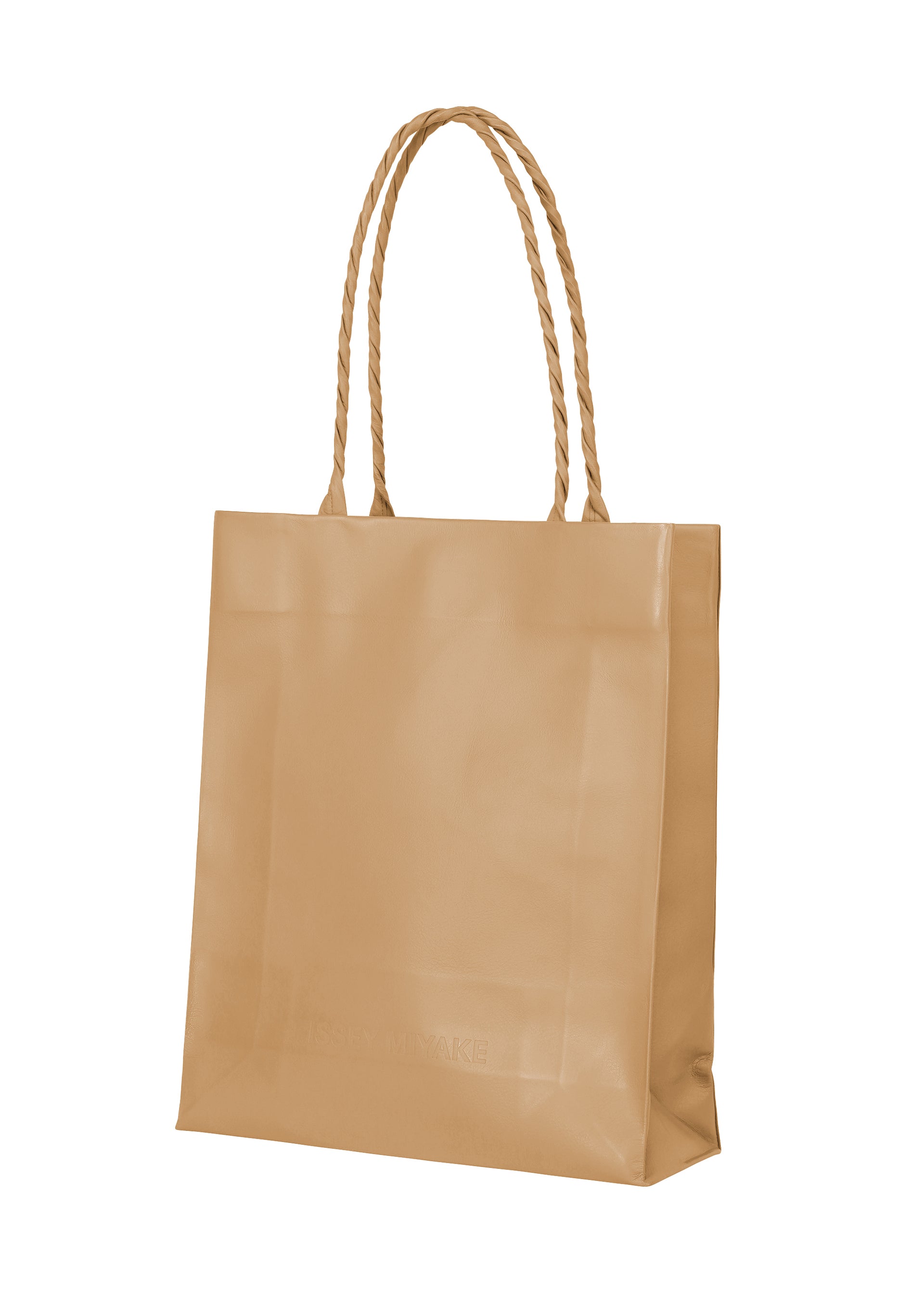 Issey Miyake Paper Bag tote černá kožená