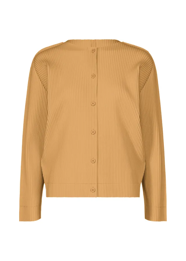 Issey Miyake Fine Knit Pleats kardigan camel