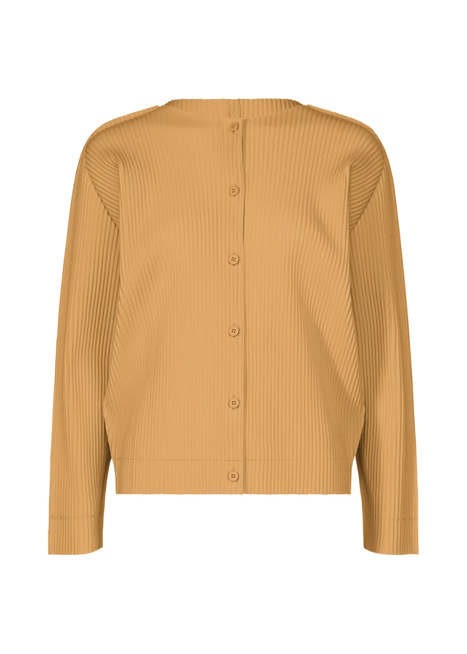 Issey Miyake Fine Knit Pleats kardigan camel