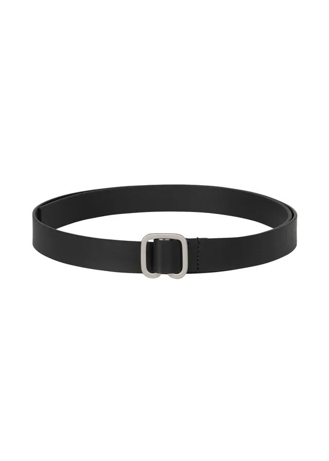 Issey Miyake Solid Leather Belt pásek černý kožený