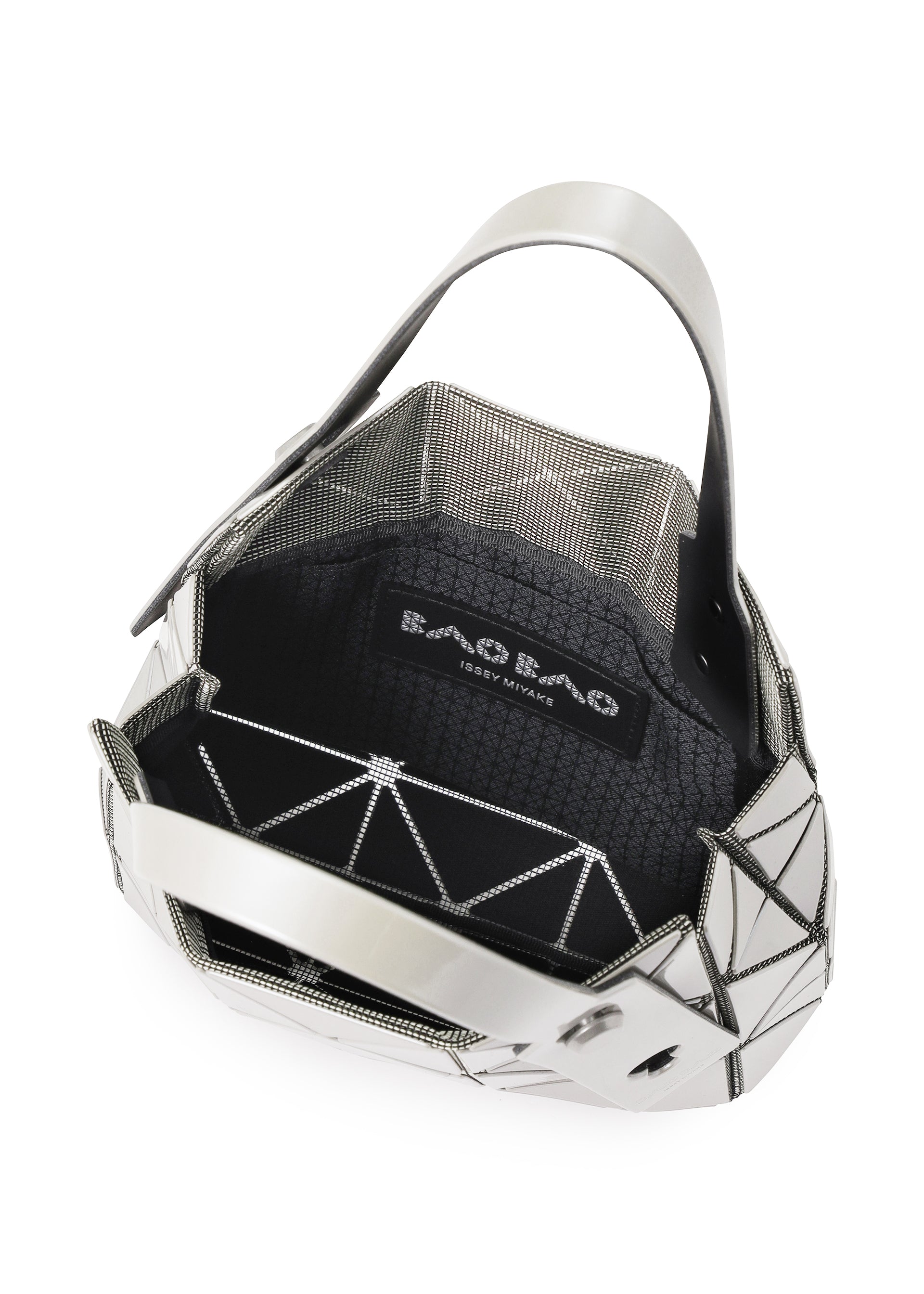 Issey Miyake Carat mini kabelka perleťově šedá