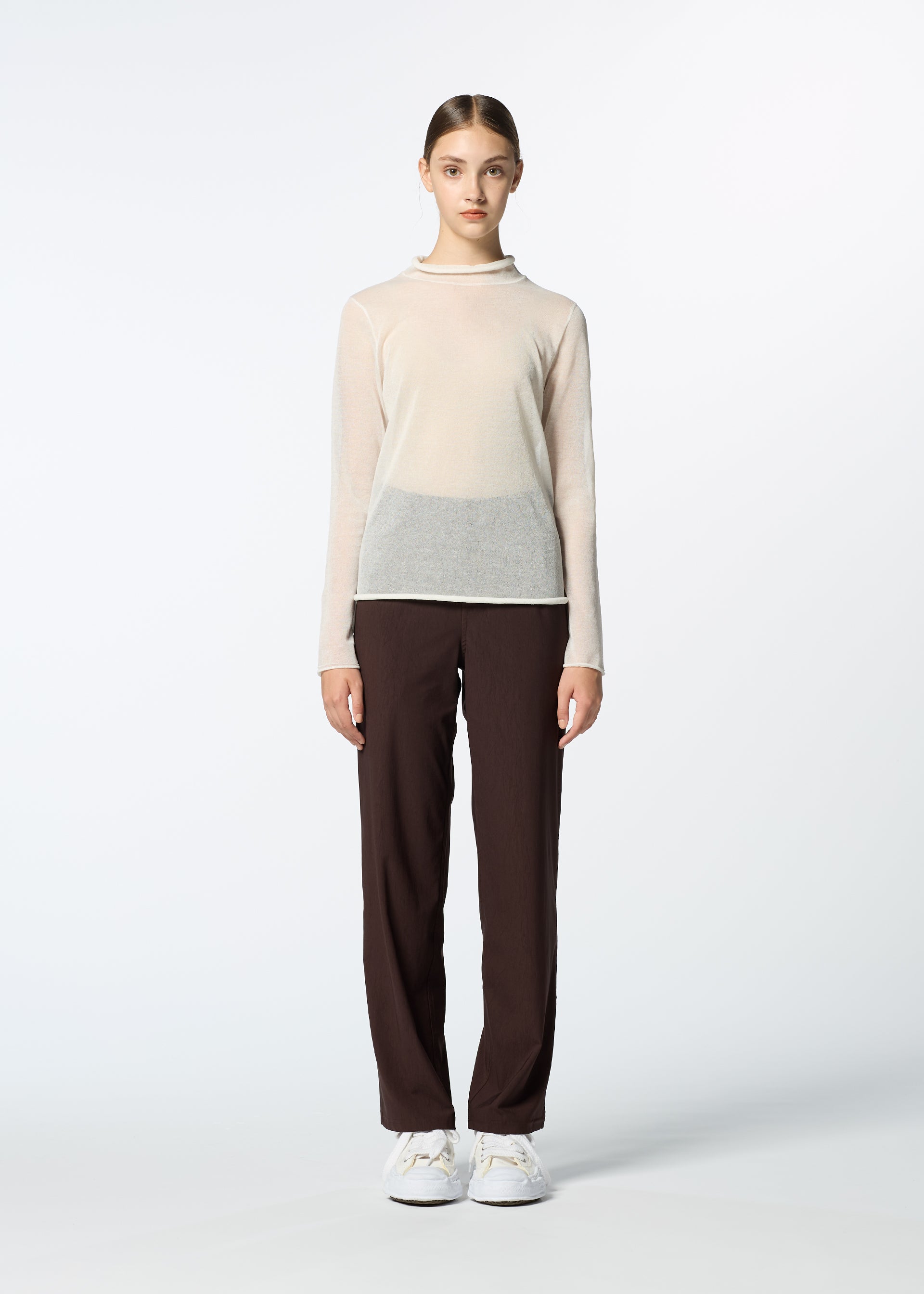 HaaT Issey Miyake Nylon Stretch kalhoty černé pružné