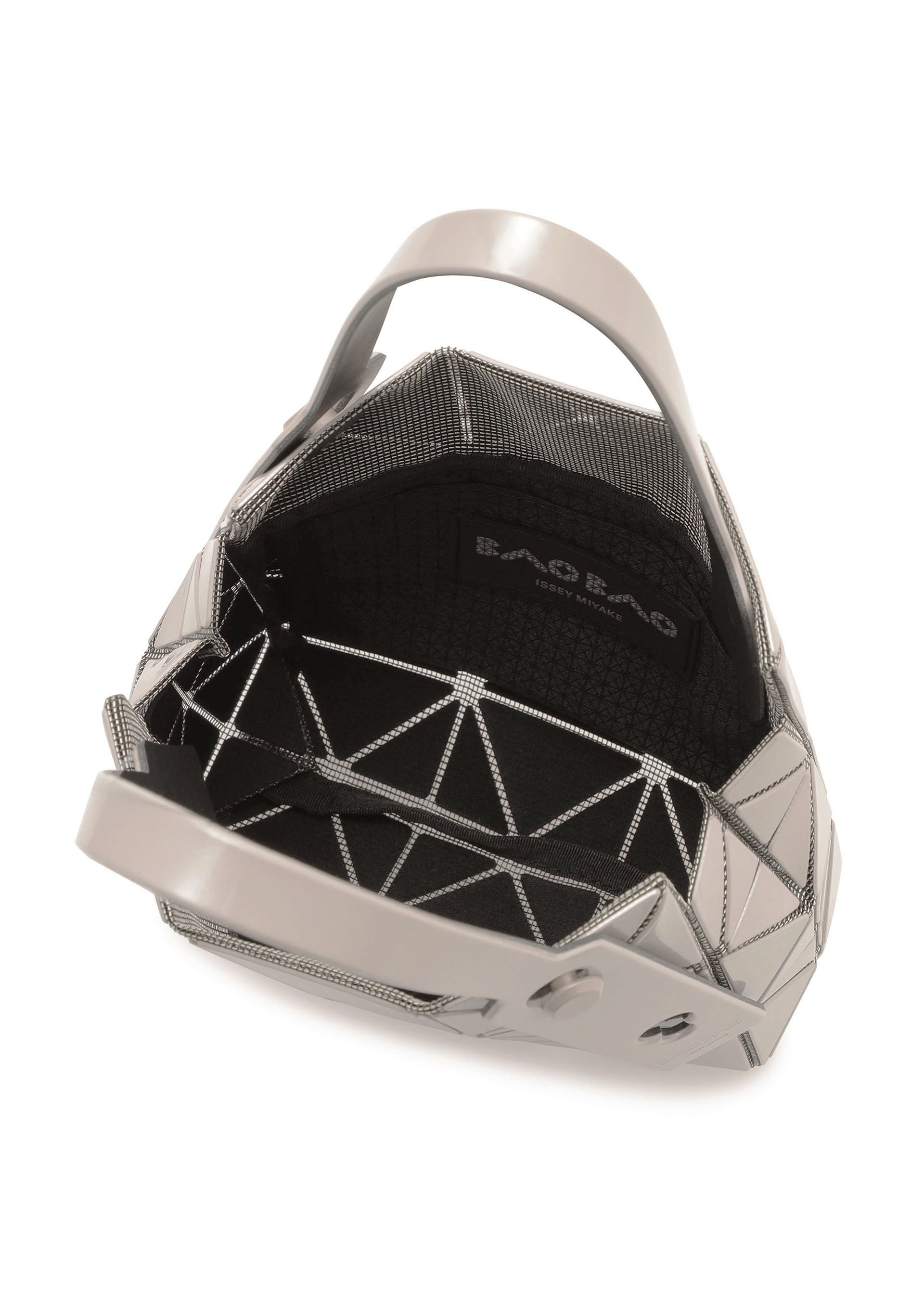 Issey Miyake Carat kabelka White Beige metalická