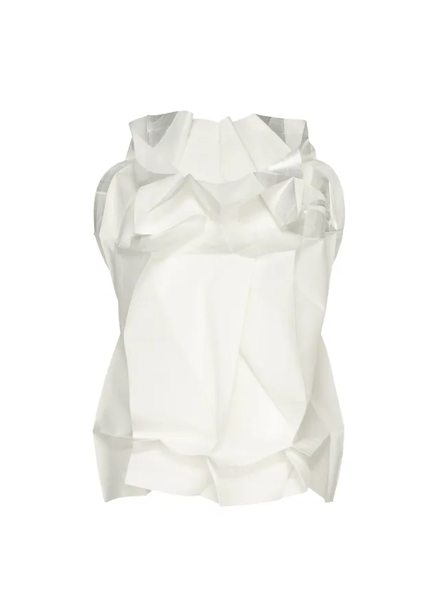 Issey Miyake 132 5 No.10 top bílý 3