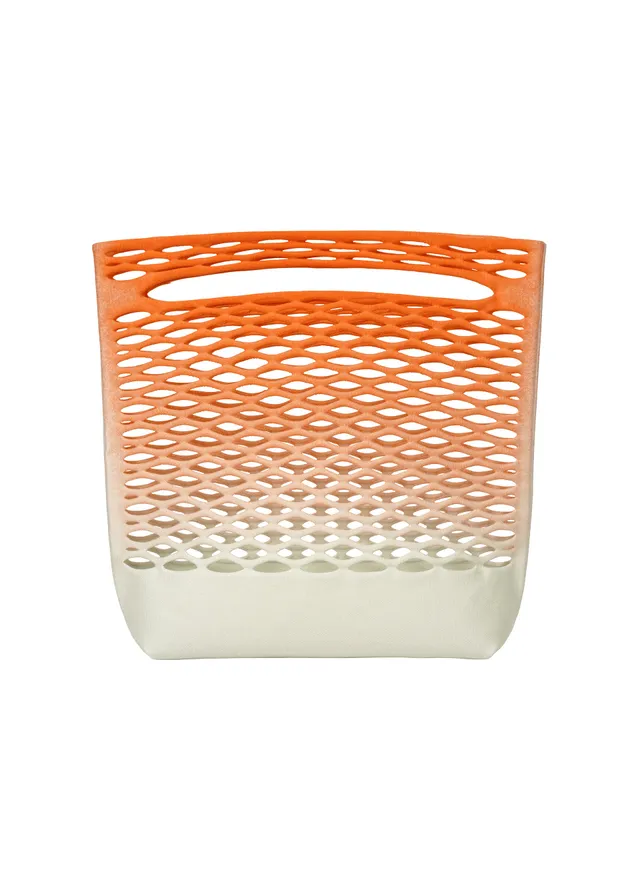 Issey Miyake Mokko pletená kabelka korálová