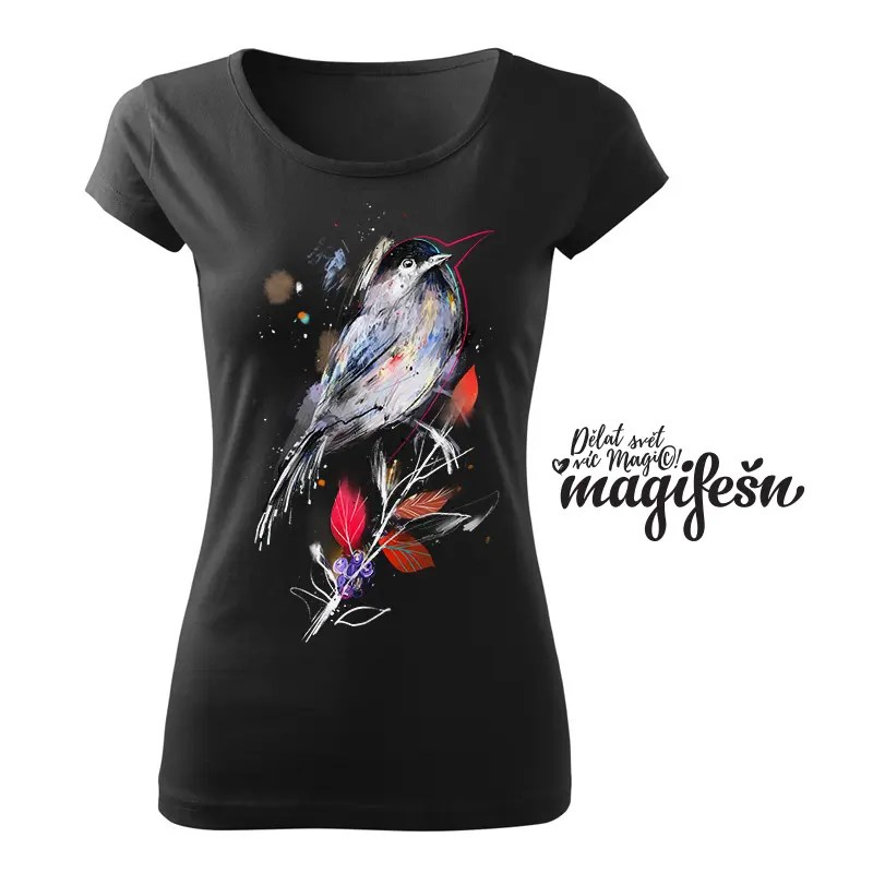 Magifešn XX tričko Borůvkový ptáček Night bio
