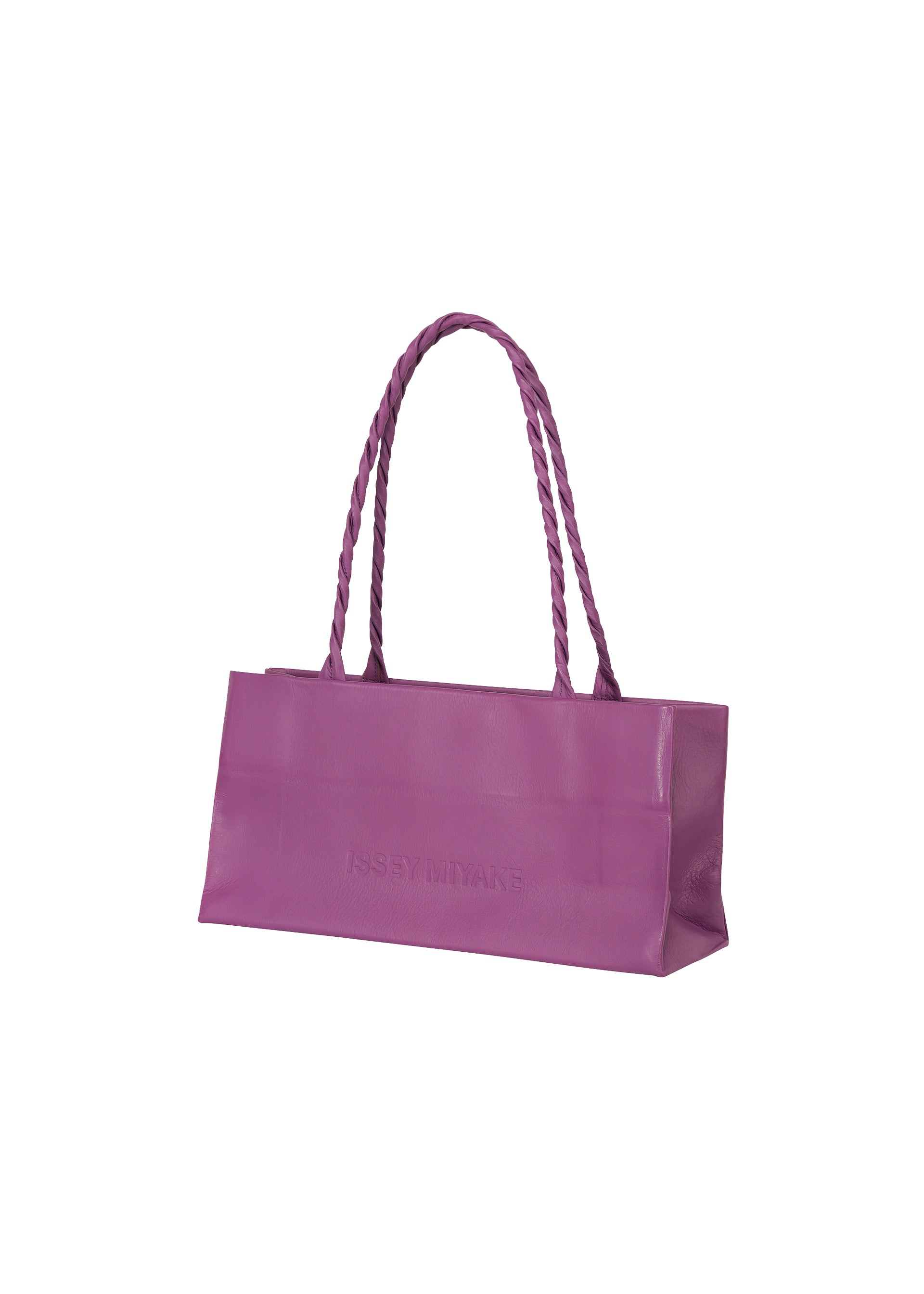 Issey Miyake Paper Bag kožená kabelka černá