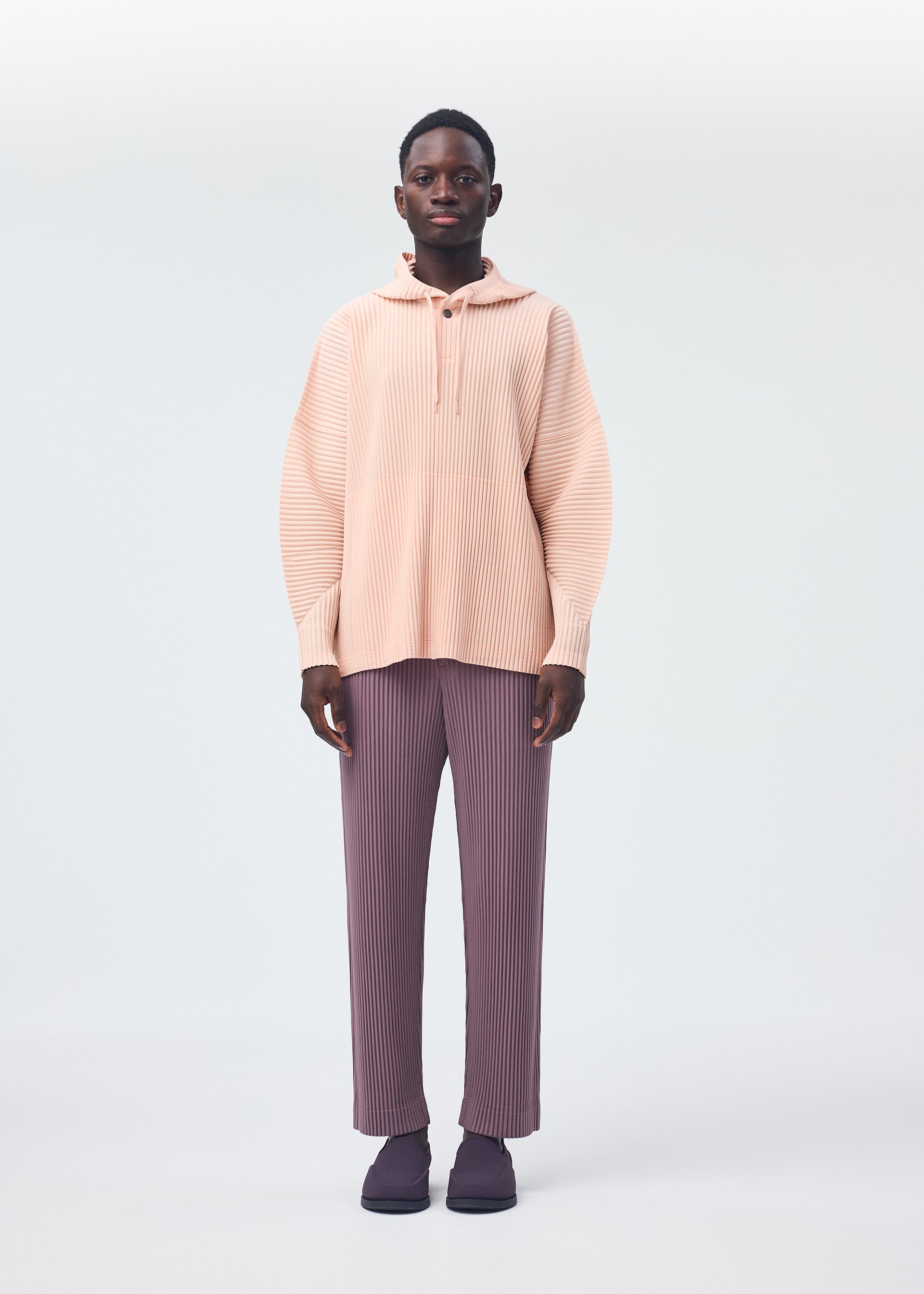 Issey Miyake Color Pleats kalhoty Fluorite Pink vel. 1 rovné