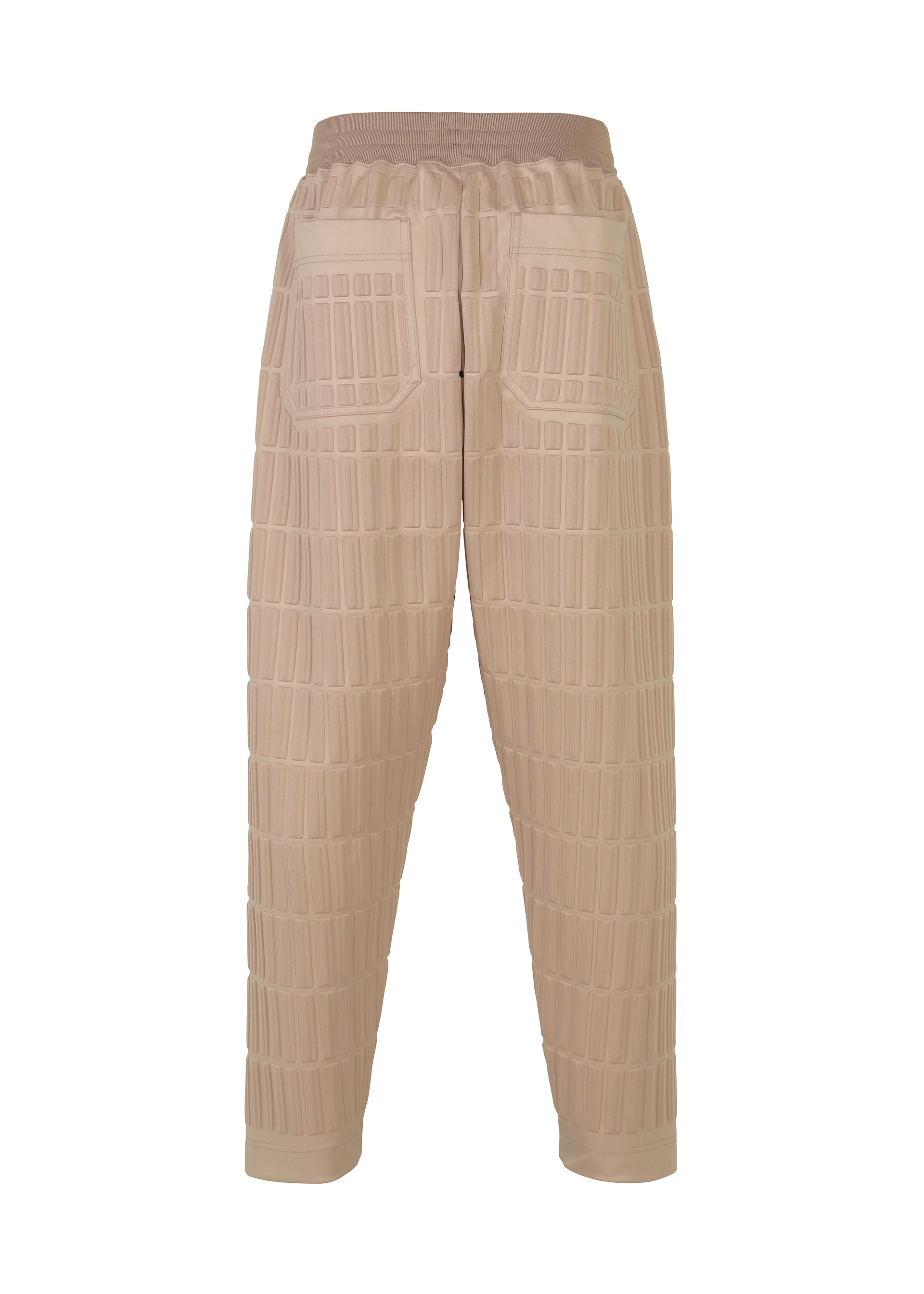 Issey Miyake Type-E 001 kalhoty béžové vel. 3 reliéfní