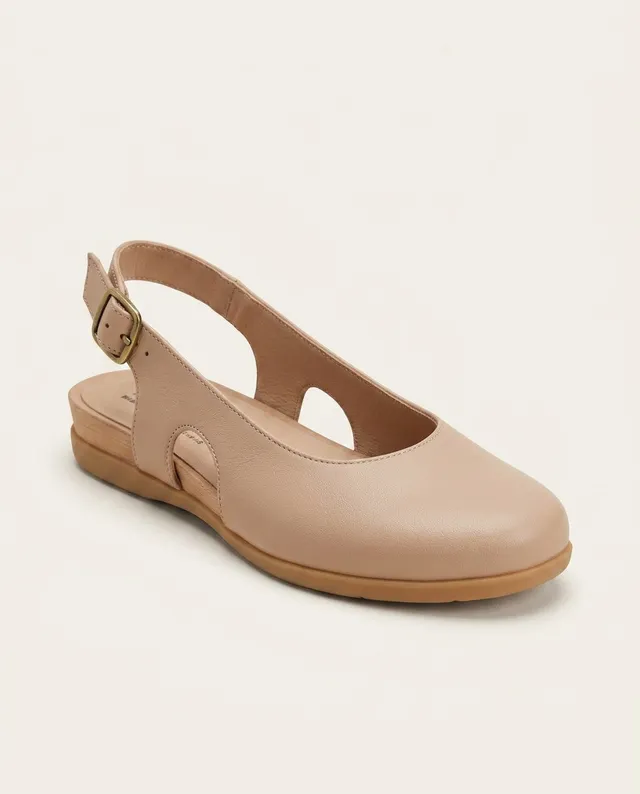 Norielle slingback baleríny béžové vykrojené