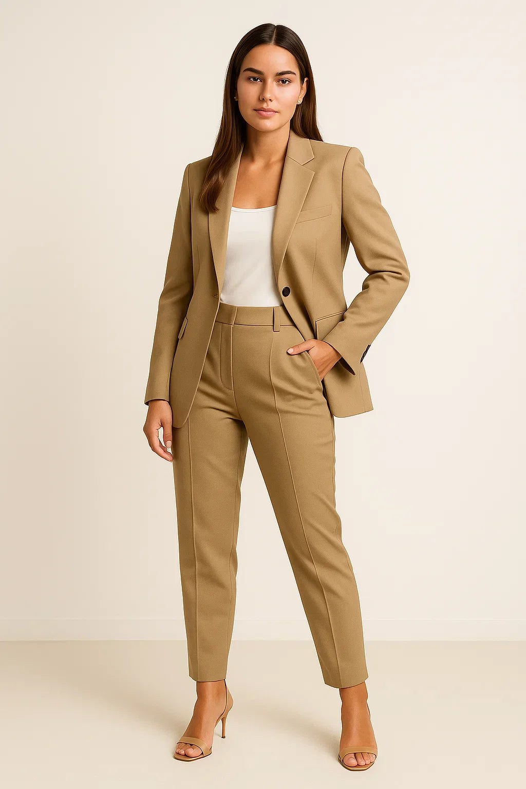 Norielle Slim Fit dámský kostým růžový