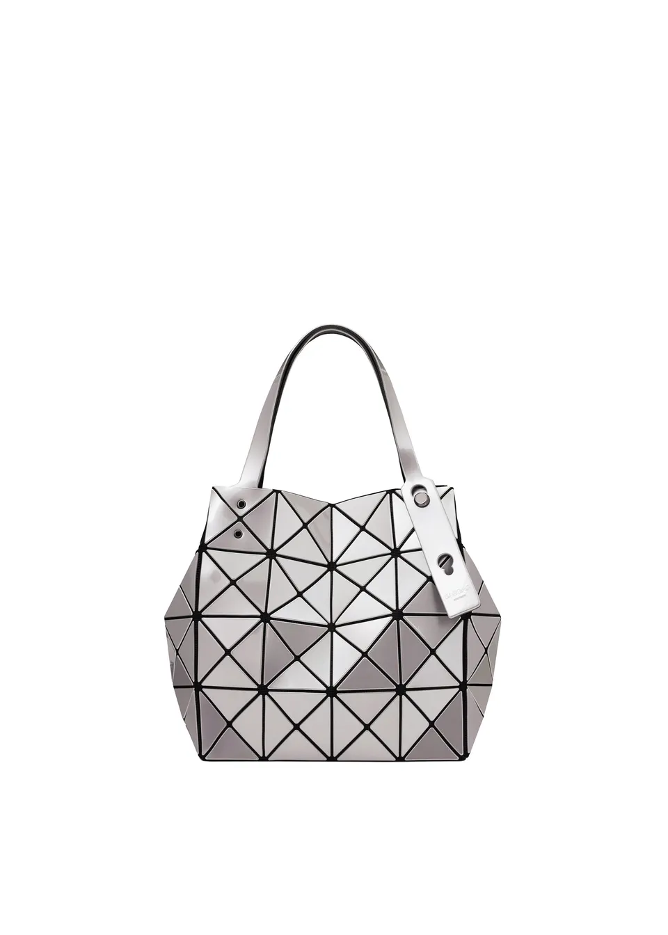 Issey Miyake Carat kabelka šedá metalická skládaná