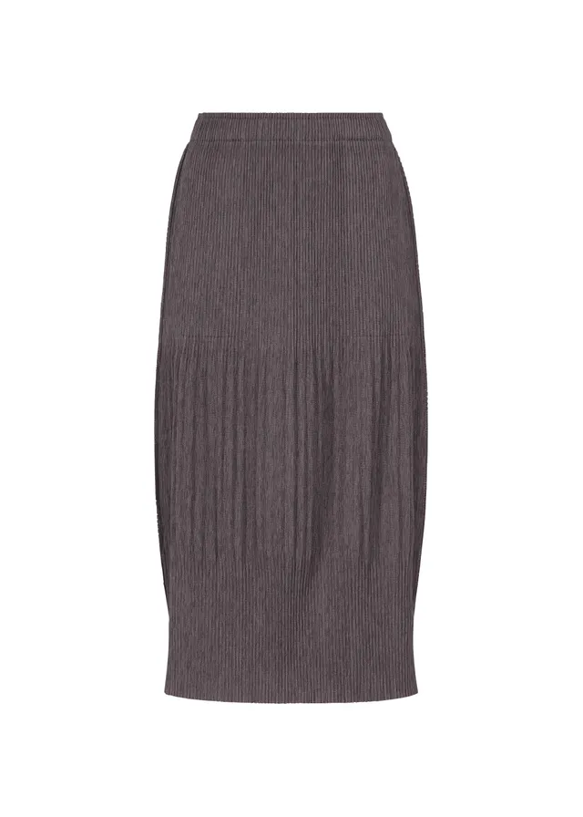Issey Miyake Mix Fine Knit Pleats sukně béžová plisovaná