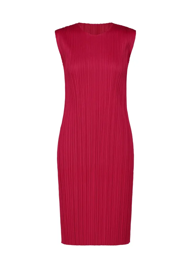 Issey Miyake New Colorful Basics 4 šaty karmínové vel. 3