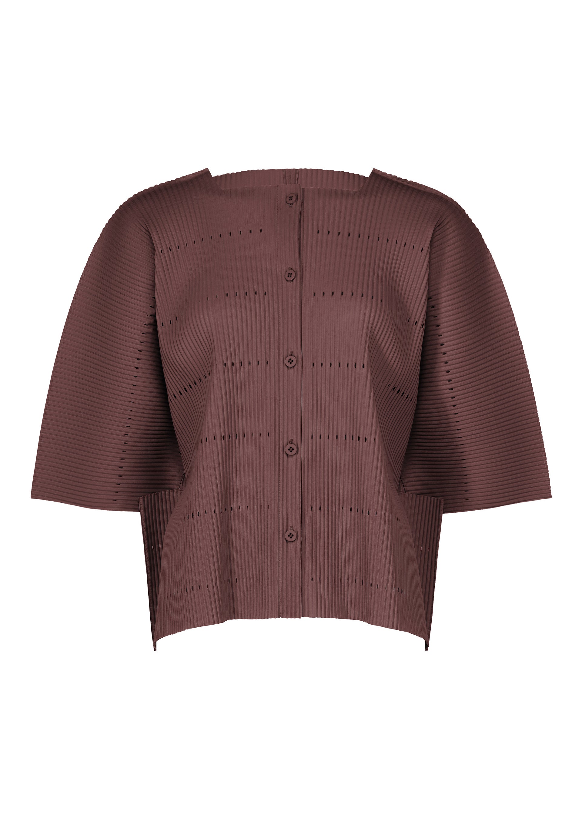 Issey Miyake Tower Pleats kardigan růžová