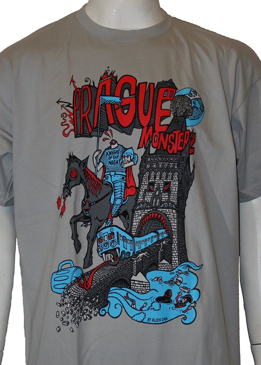 Alien DNA Prague Monsterz tričko šedé 185g