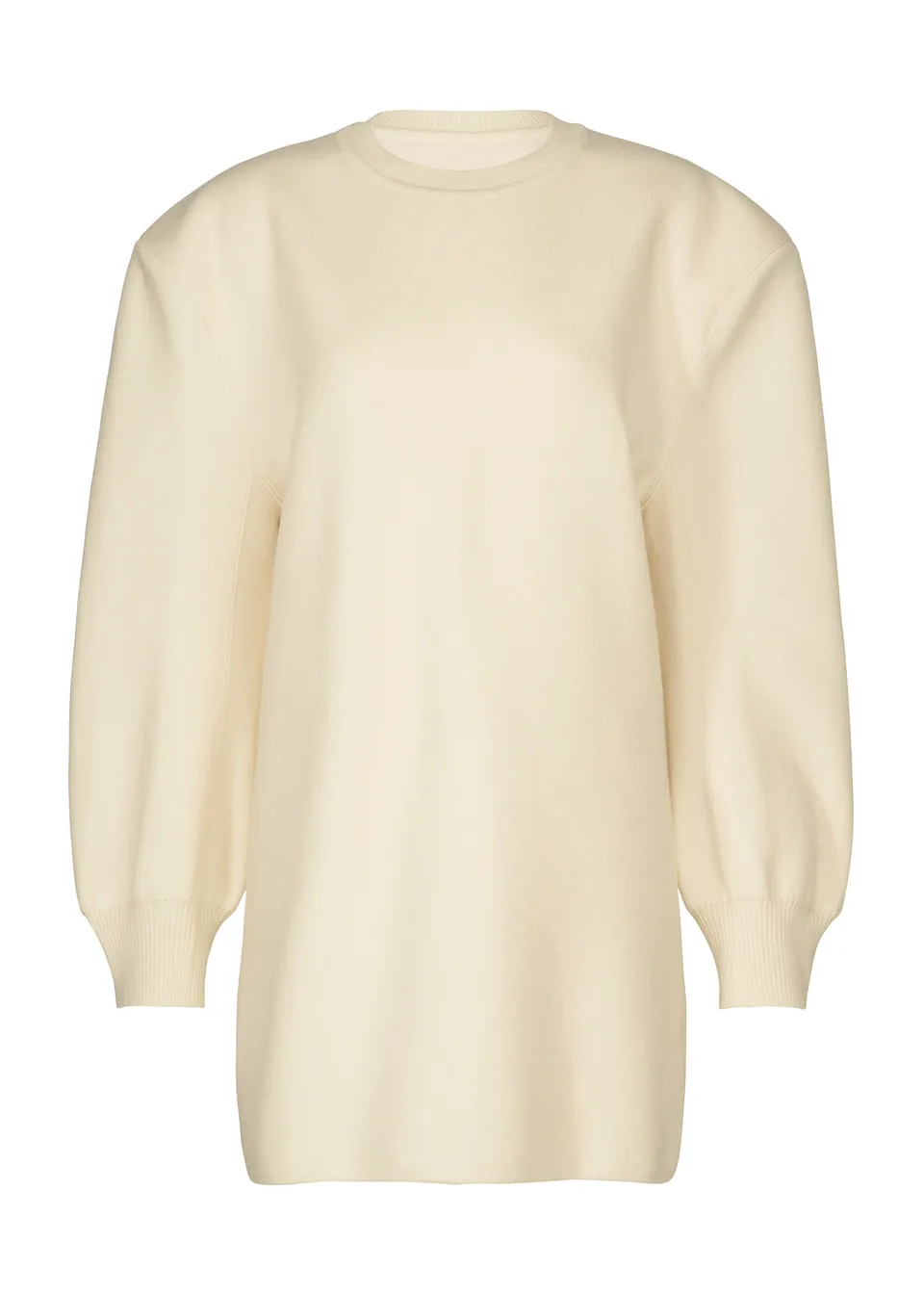 Issey Miyake Handsome Knit šaty off-white vlněné mini