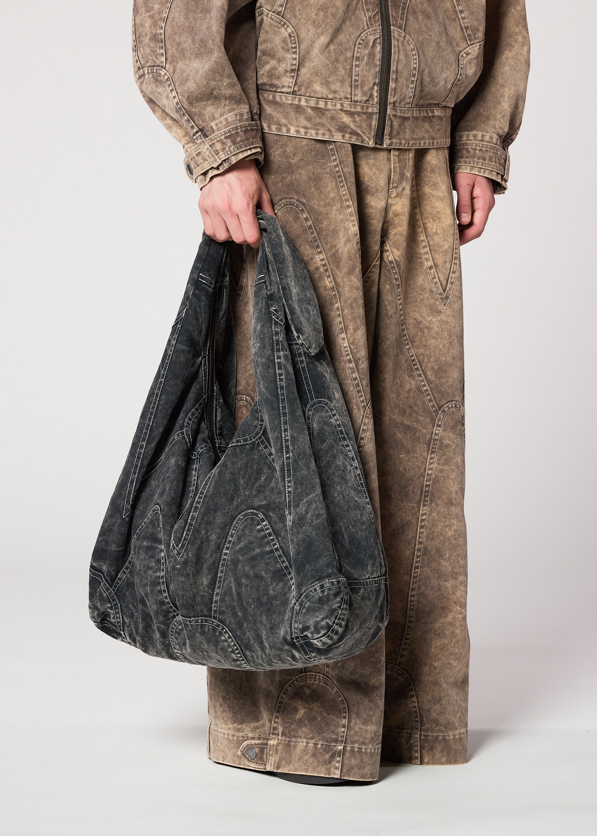 Issey Miyake Elements Bag shoulder kabelka Black bavlna