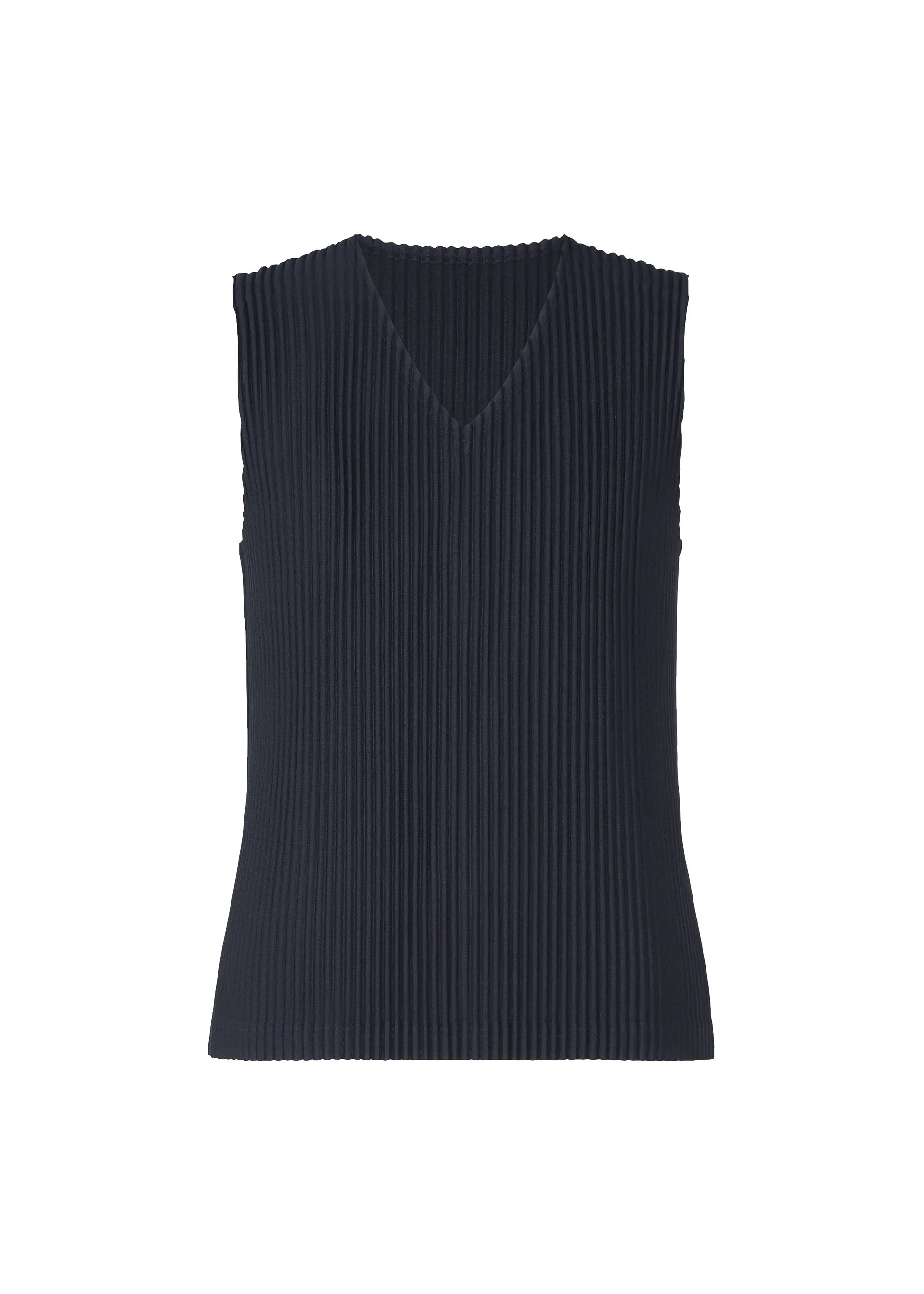 Issey Miyake Basics vesta s výstřihem Black