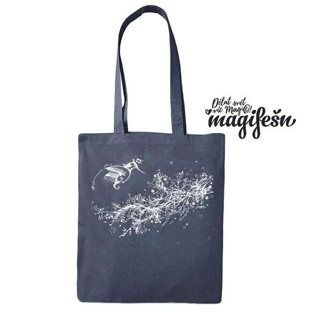 Magifešn Medium taška Kolibřík bílá recyklovaná