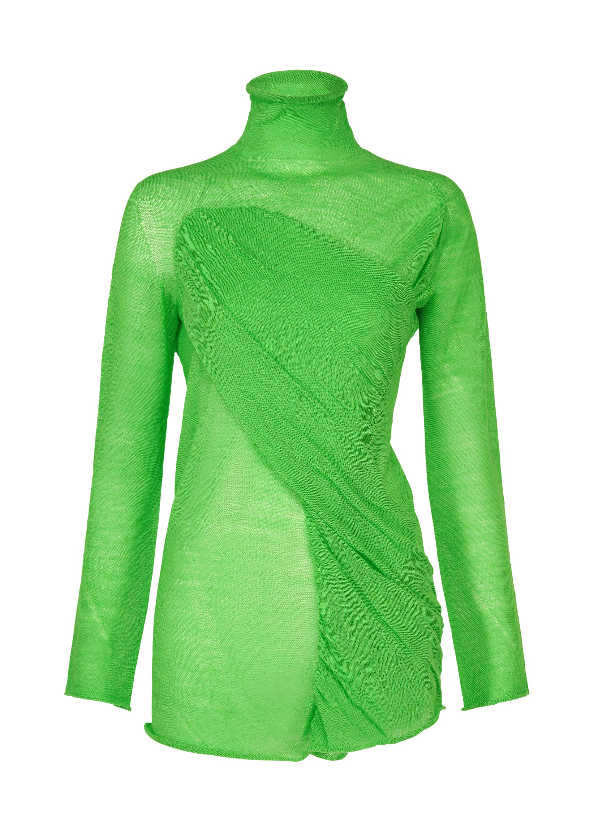 Issey Miyake Hug vlněný top off-white sochařský vzor