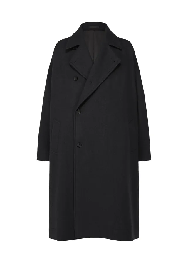 Issey Miyake IM Men Fuller Wool vlněný kabát černý
