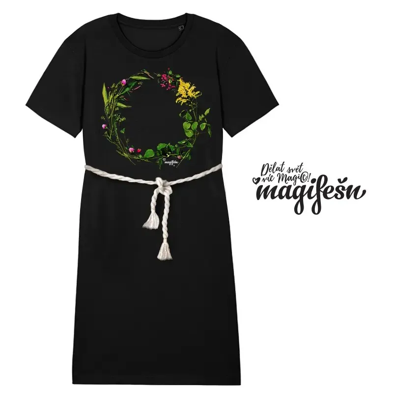 Magifešn BASE Věneček šaty Night biobavlna