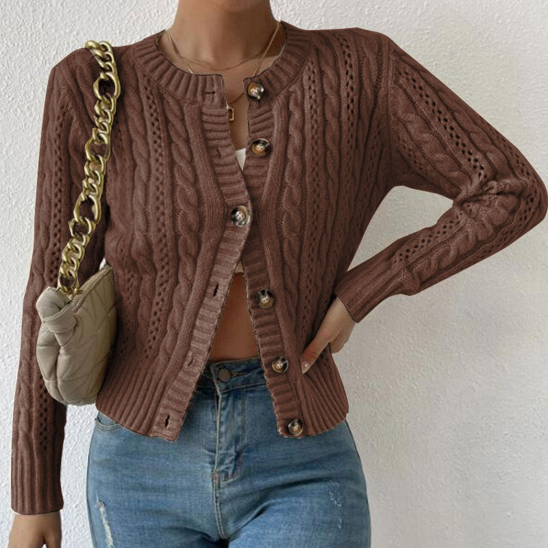 Norielle strukturovaný cardigan na knoflíky meruňková