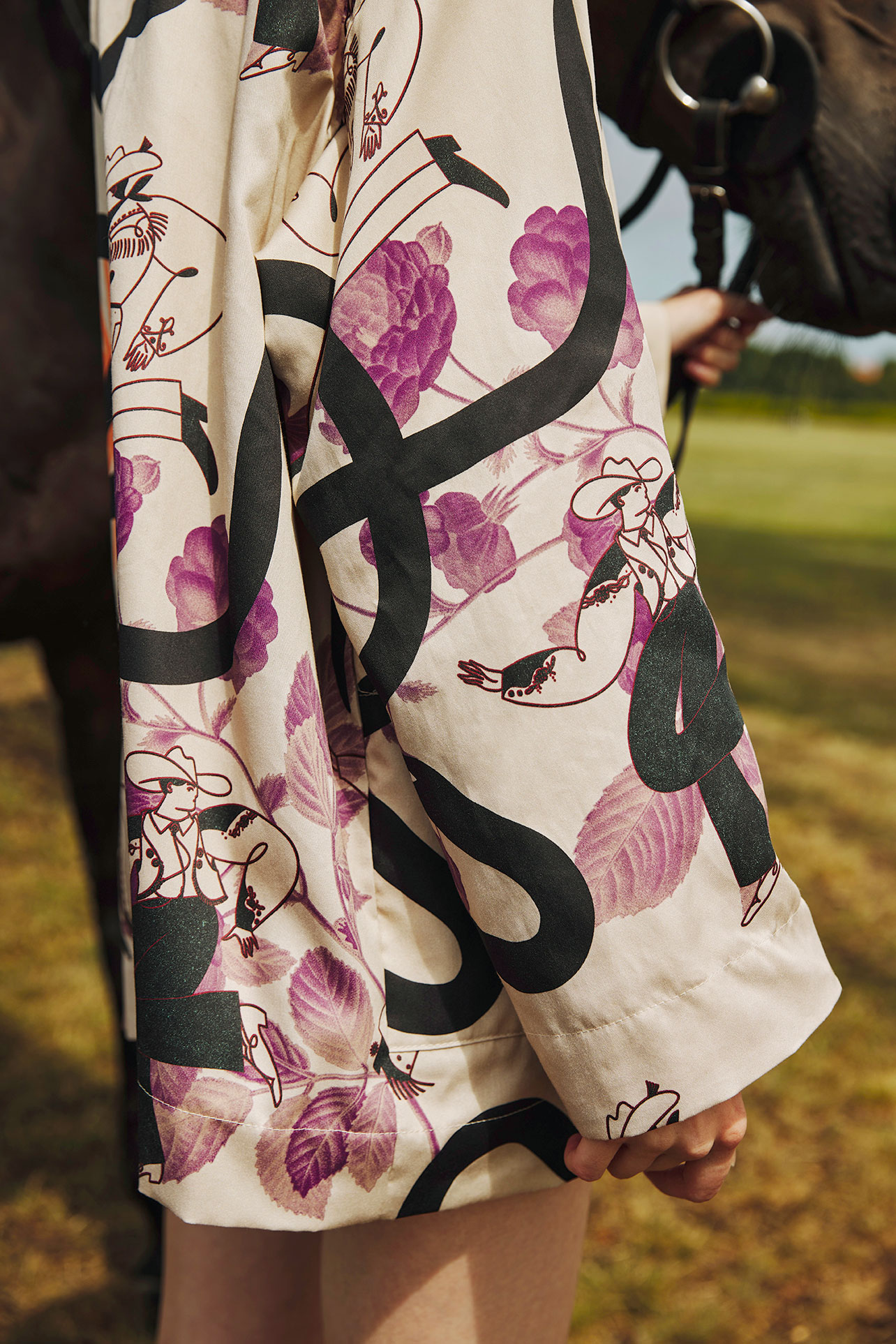 AURELIA & ZWEI FRAUEN Boys from Wyoming kimono s potiskem