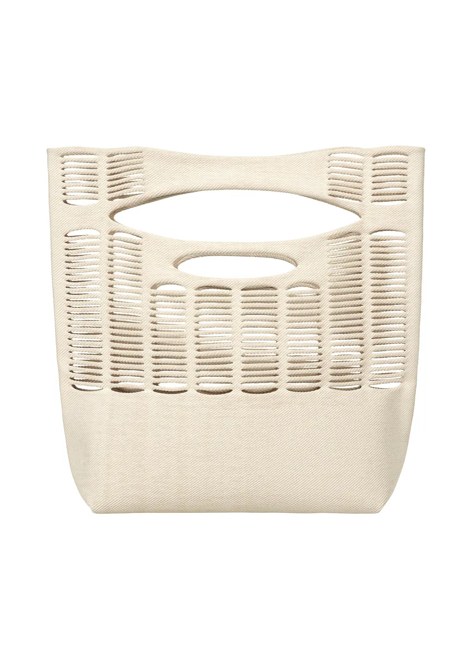Issey Miyake Mokko Twill taška bílo-béžová