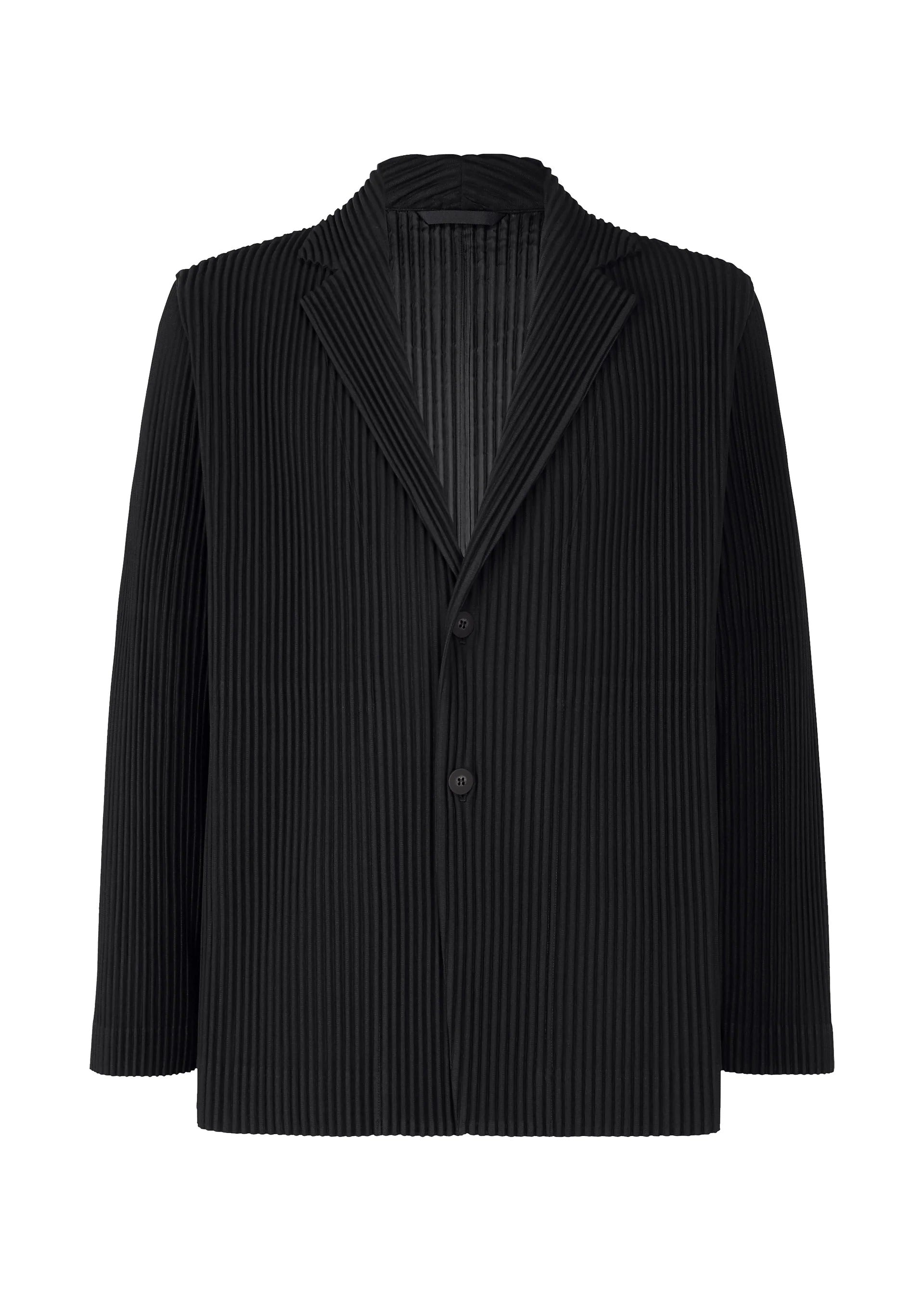 Issey Miyake Basics plisované sako černé skladné